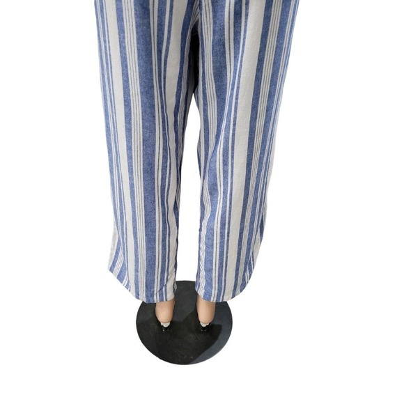 Old Navy Women's Pull On Drawstring Waist‎ Linen Blend Wide Leg Cropped Pants - Picture 8 of 12